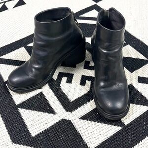 Marsell Zuccotta Black Leather Rear Zip Ankle Boot Size 6.5